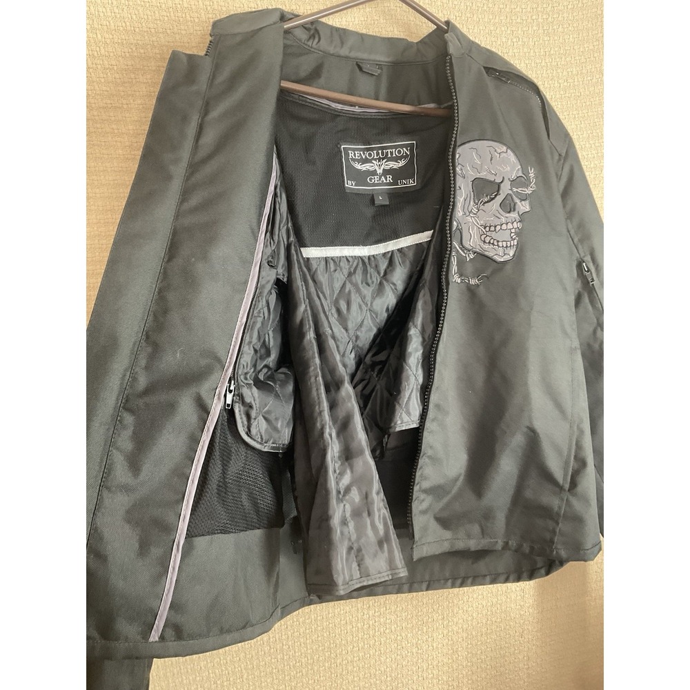 Revolution Gear Textile Armour Motorcycle Jacket Men's Size Large Black WornOnc - Picture 13 of 13